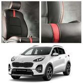 KIA Sportage Type R Black Red Seat Covers - Model 2019-2024