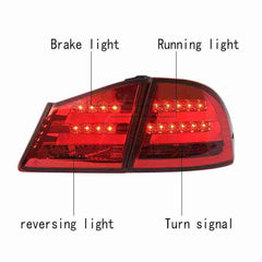Rear Tail Light LED Red for Honda Civic 2007 to 2012