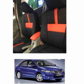 Seat Cover Red and Black for City 2009 to 2019 in japanese leather