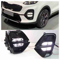 LED Fog Lamps DRL Covers For KIA Sportage 2019 to 2021