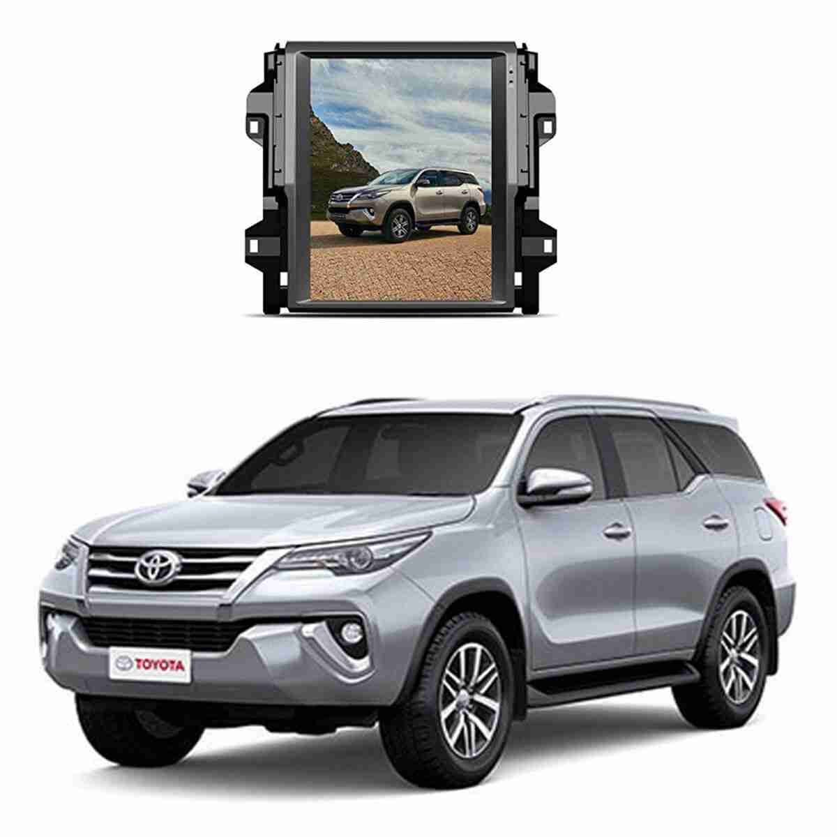 Toyota Fortuner 2017 to 2019 Android Panel HD Player IPS Display Multimedia System