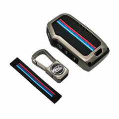Kia Sportage R Stinger GT Sorento Cerato Seltos Jack Knife Zinc Alloy - Key Cover With Metal Shell 4 Buttons