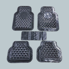 Crystal Universal Silicone Floor Mats Black Mix Design M1097 - Rubber Floor Mats | Car Mats | Vehicle Mats | Foot Mat For Car