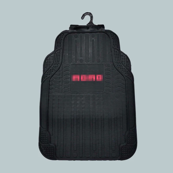 Momo Universal PVC Rubber Floor Mat Mix Design 5 Pcs - Rubber Floor Mats | Car Mats | Vehicle Mats | Foot Mat For Car | Latex Mats