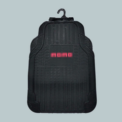 Momo Universal PVC Rubber Floor Mat Mix Design 5 Pcs - Rubber Floor Mats | Car Mats | Vehicle Mats | Foot Mat For Car | Latex Mats
