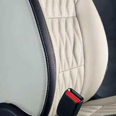 Suzuki Alto Diamond Cut Beige Black Seat Covers - Model 2019-2021