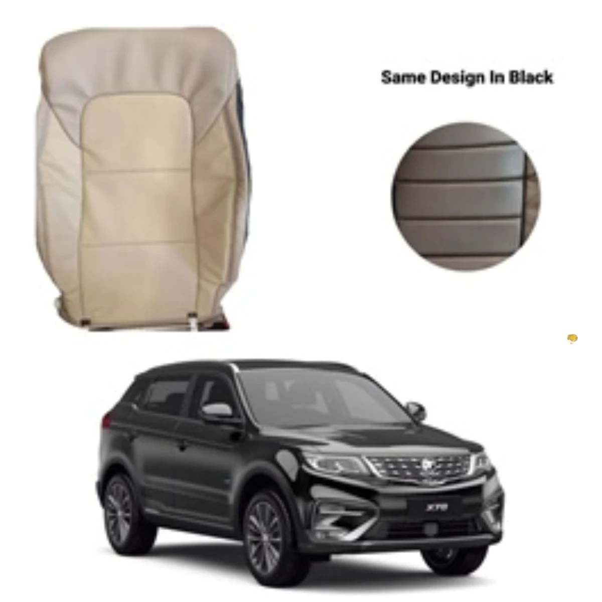 Proton X70 Japanese Rexine Seat Covers Heat and Cold Design Black – Model 2021-2022