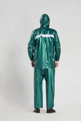Rain Suit | China PVC Glitter Green waterproof Rain Suit (free size)