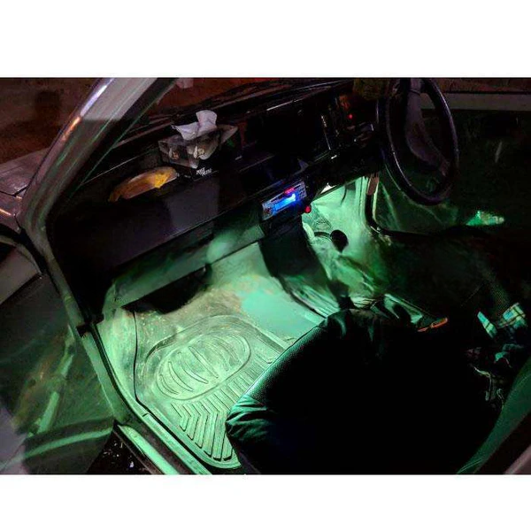 7 Color LED Car Interior Ambient Light | Remote Controlled - Atmosphere Lighting