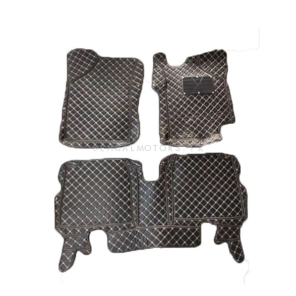 Suzuki Wagon R 7D Floor Mat- Black 2014-2025 - 3 Pcs Set