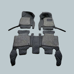 Toyota Fortuner 9D Floor Mats Mix Thread Black and Grey -2016-2021