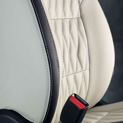 Suzuki Mehran Diamond Cut Beige Black Seat Covers - Model 1988-2021