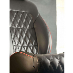 Suzuki Cultus Diamond Cut Black Red Seat Covers - Model 2007-2017