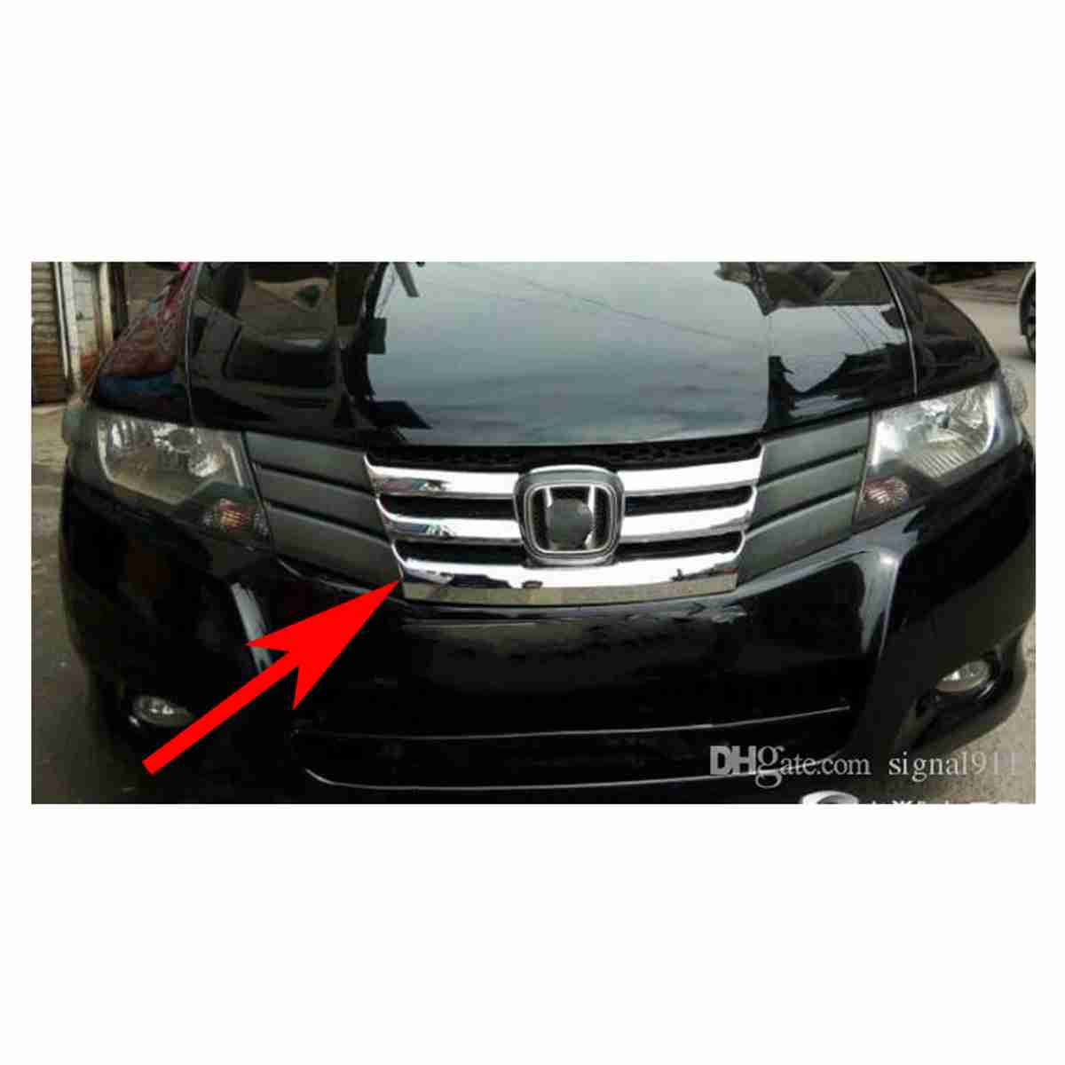 Front Bumper Center Chrome Grill for Honda City 2009 to 2015