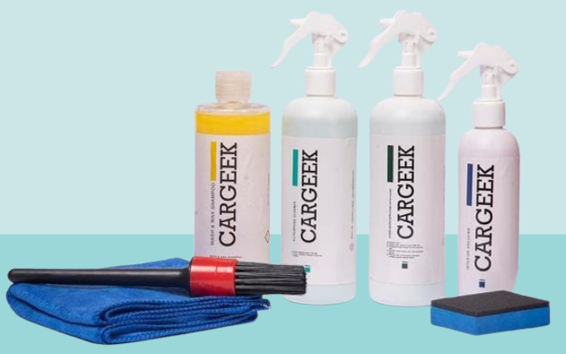 All Purpose Cleaner - Interior Dressing - Super Degreaser - Gold Wash - Towel - Applicator Pad - Brush - Pack Of 7