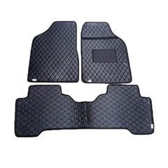 Alsvin 7D Eco Floor Mats Black Stitched Multi Color Thread 3 Pcs Model 2019 to2021