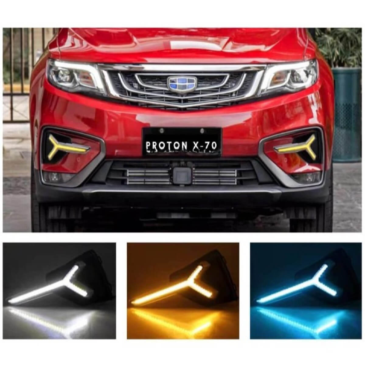 Proton X70 Fog Lamps Lights DRL Cover Arrow Style Model 2021 to 2022