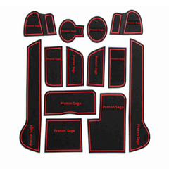 Proton Saga PVC Non Slip Interior Mats Red – Model 2021-2022