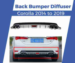 Back Bumper Diffuser Corolla 2014 to 2019