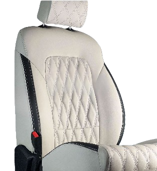 Toyota Vitz Diamond Cut Beige Black Seat Covers - Model 2014-2021