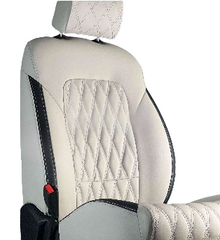 Toyota Vitz Diamond Cut Beige Black Seat Covers - Model 2014-2021