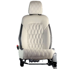 Toyota Vitz Diamond Cut Beige Black Seat Covers - Model 2014-2021