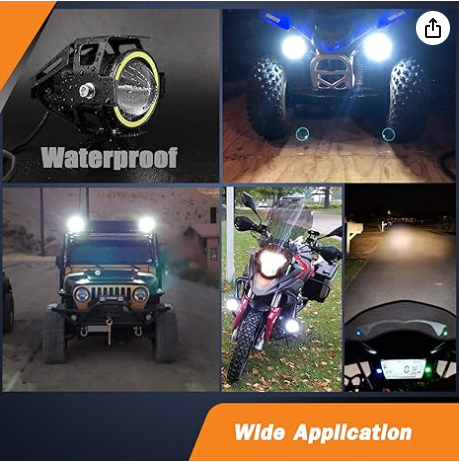 U7 LED Shooter Lamp – Dual Beam Motorcycle/Car Light Set (2pcs)