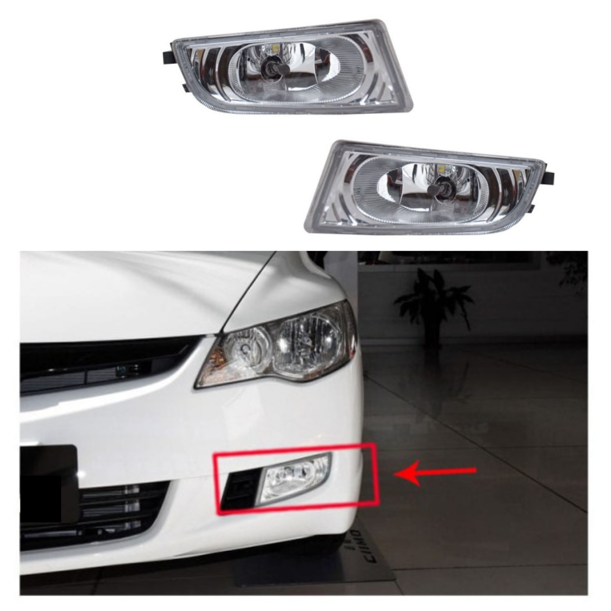 Honda Civic Reborn DLAA Fog Lamps Bumper Light – Model 2006-2012 – HD159