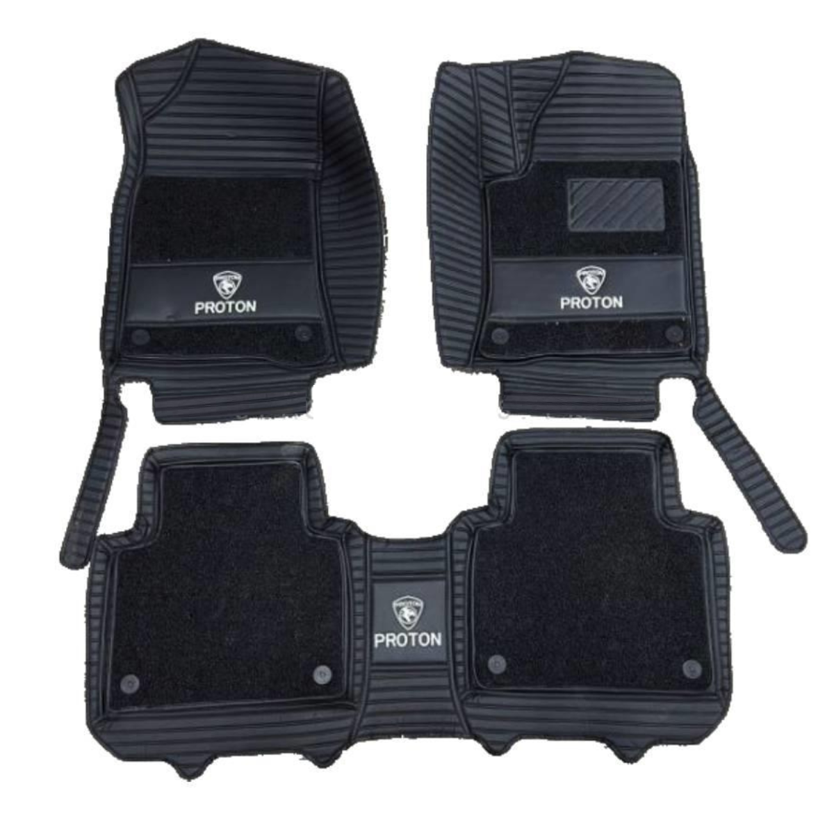 Proton X70 10D Floor Mats Black With Black Grass 3 Pcs – Model 2021-2022