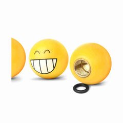 Air Nozzle Universal Car Wheel Tire Valve – Tyre Air Caps – Car Moto Bike Cute Smiley Ball – Tubeless Tire Valve Stem Caps – Air Leakproof (4pcs/set)