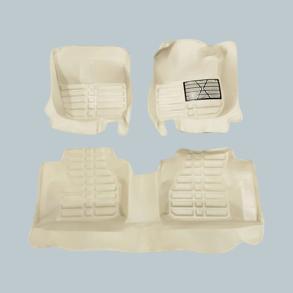 Honda City / Honda Fit / Honda Vezel 5D Custom Floor Mat Beige 3 Pcs - Car Interior Mats - 2008-2020