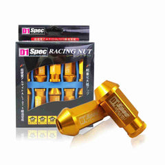 Set of 20 Pcs D1 Spec M12 X 1.5 Gold Weight Bilet Racing Wheel Lug Nut