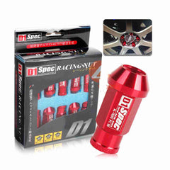 Set of 20 Pcs D1 Spec M12 X 1.5 Red Weight Bilet Racing Wheel Lug Nut