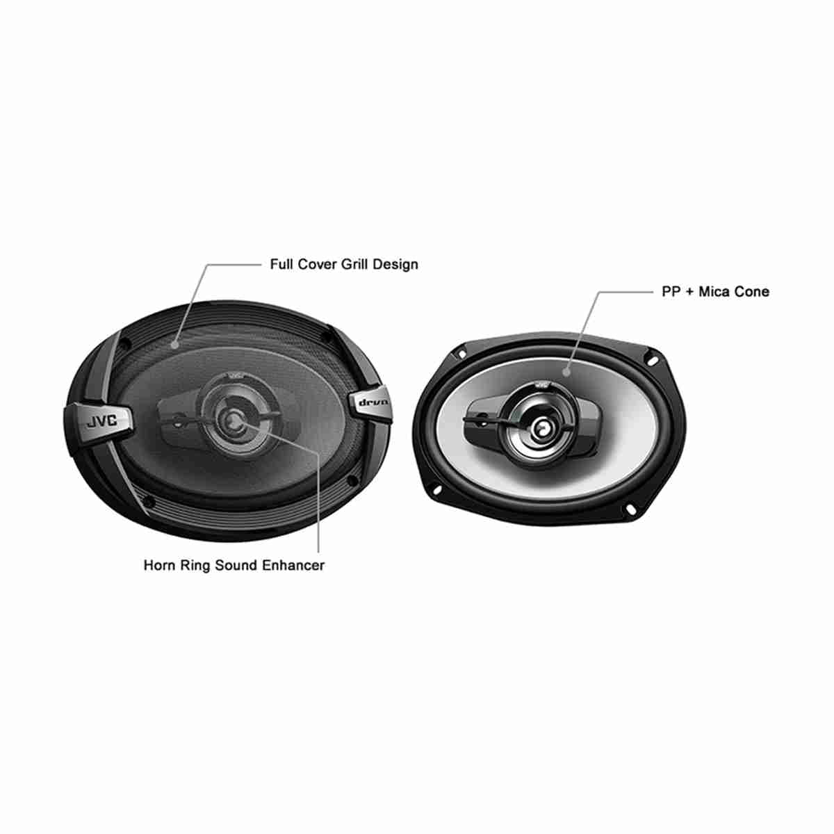 JVC CS-DR693 DR Series 6×9 3-Way Car Speakers