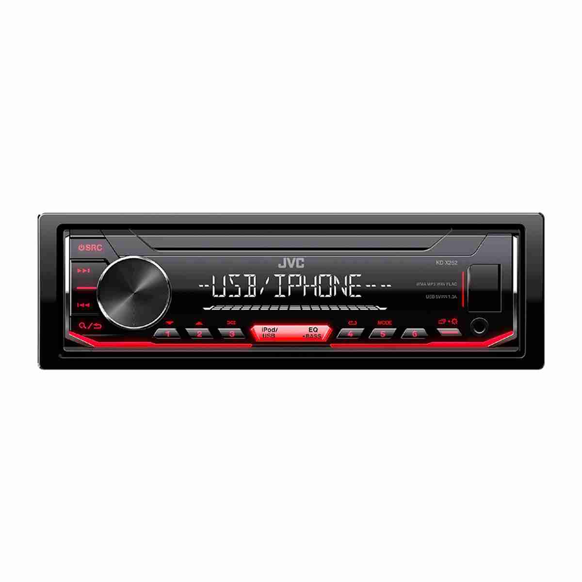 JVC KD-X252 Mechless Short Body Digital Receiver with USB – Aux – Flac