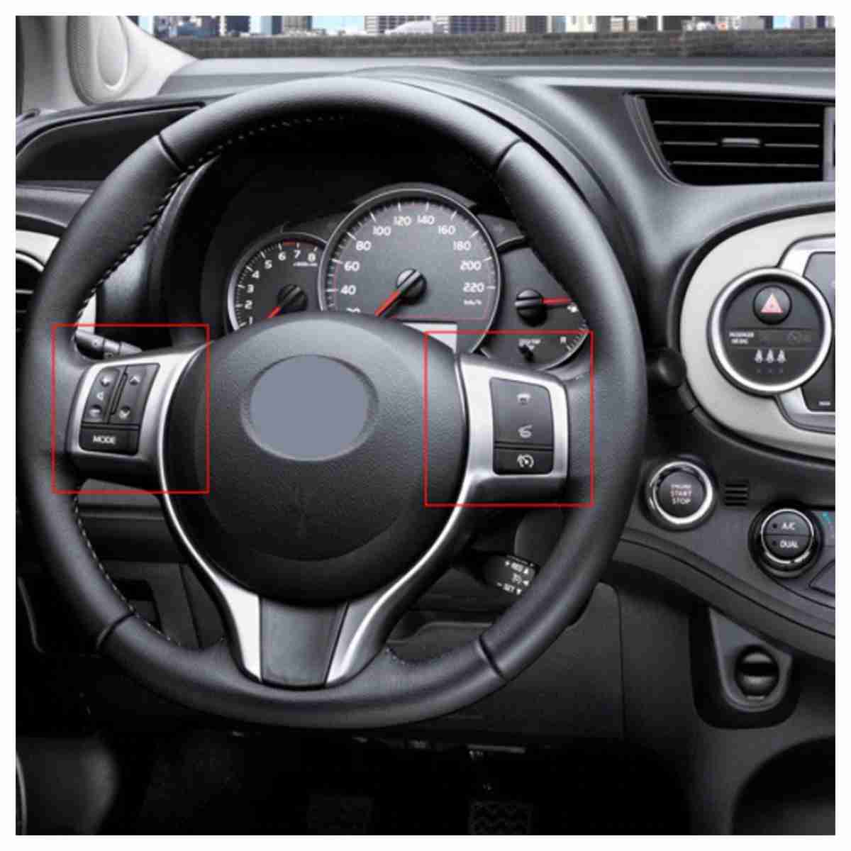 Steering Wheel Control Multimedia Buttons with Spiral Cable for Toyota Vitz 2012 to 2017