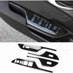 Carbon Fiber Interior Mouldings Window Switch Panel Door Mirror Adjustment Lock Cover For Honda Civic 2016 to 2019