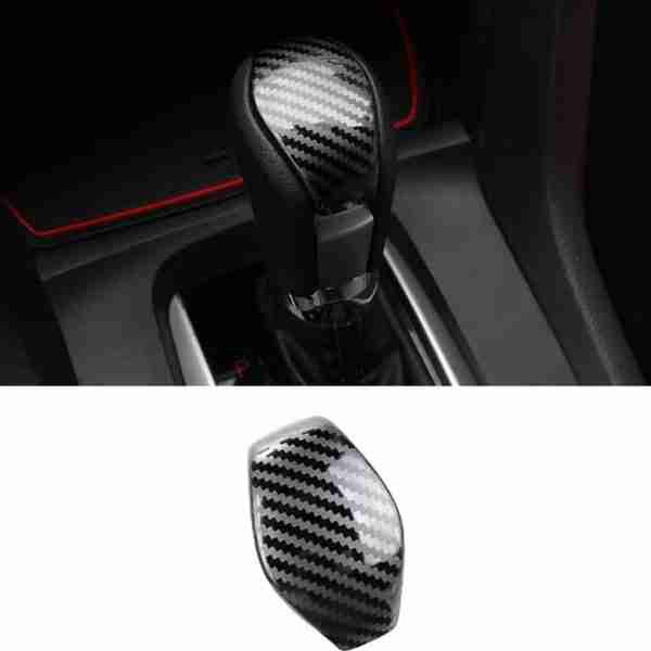 Carbon Fiber Car Gear Shift Knob Cover Trim Decoration Cover For Honda Civic 2016 to 2019