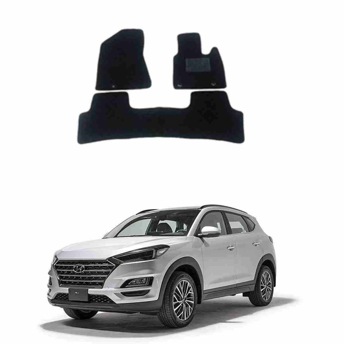Hyundai Tucson Model 2020 to 2021 Custom Fit Carpet Floor Mat Black