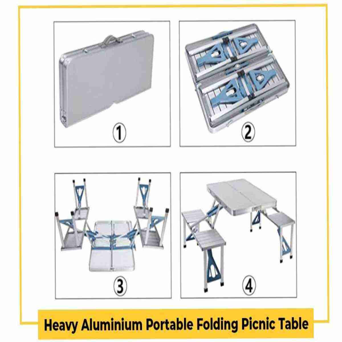 Heavy Aluminum Portable Folding Picnic Table