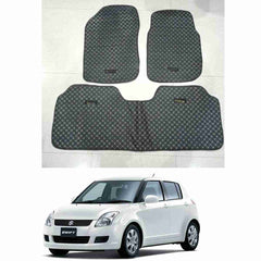 7D Floor Mats Plain Black For Suzuki Swift 2016 to 2021