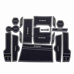 Non Slip PVC Mats For Honda Civic White 2016-2020