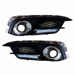 LED DRL Fog Lamps / Fog Lights Cover with Chrome for Honda Civic 2016 to 2021
