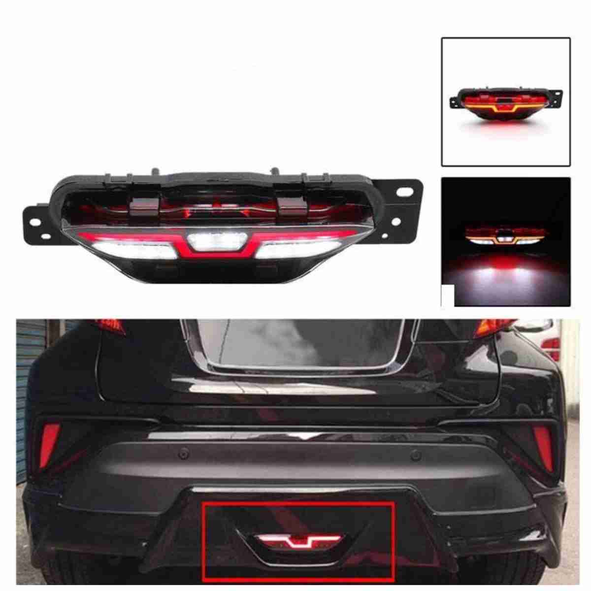 Toyota CHR Back Middle Bumper Brake Lamp Lava Style 2017 to 2019