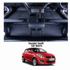5D Floor Mats Black for Suzuki Swift