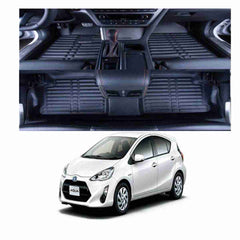 5D Floor Mats Black For Toyota Aqua 2012 to 2016