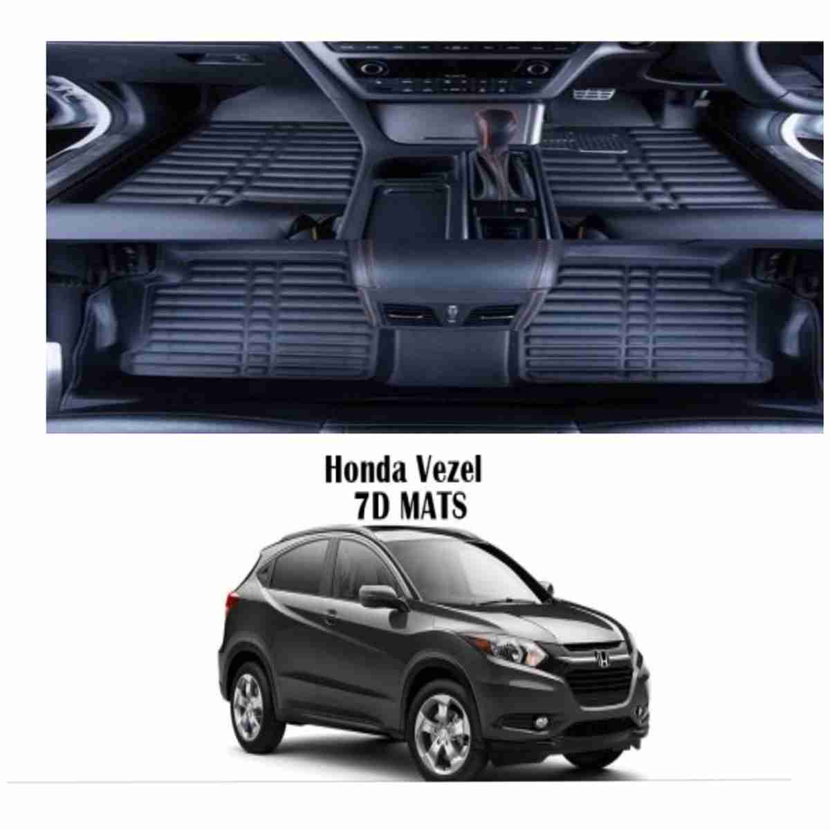5D Floor Mats Black For Honda Vezel 2012 to 2016