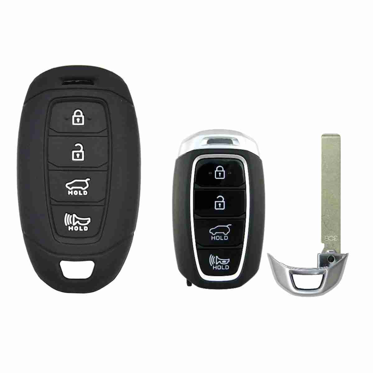 Key Cover 3 Button Silicone Protection For Hyundai Tucson Model 2020 to 2021