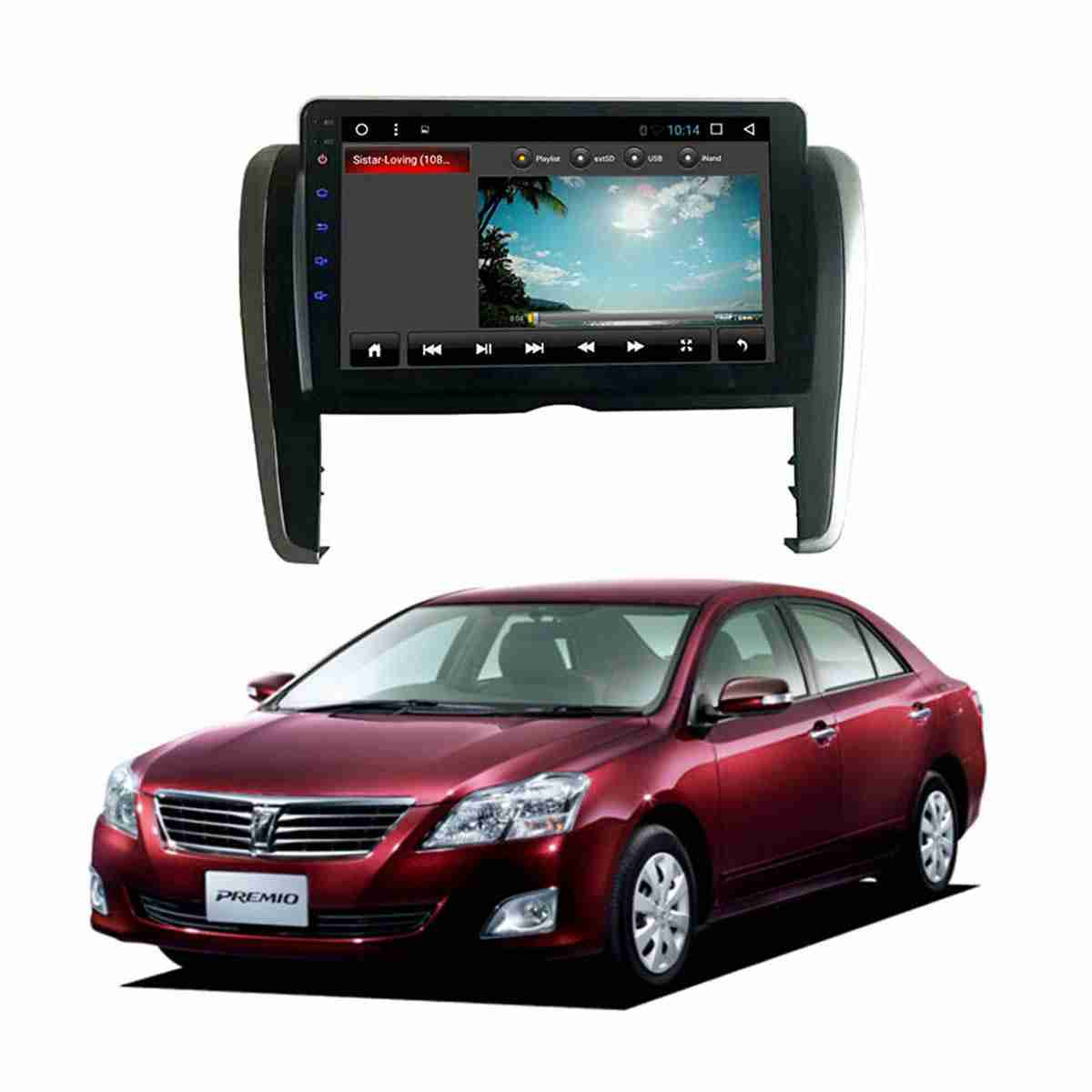 Toyota Premio 2007 to 2014 – Android Panel HD Player IPS Display Multimedia System