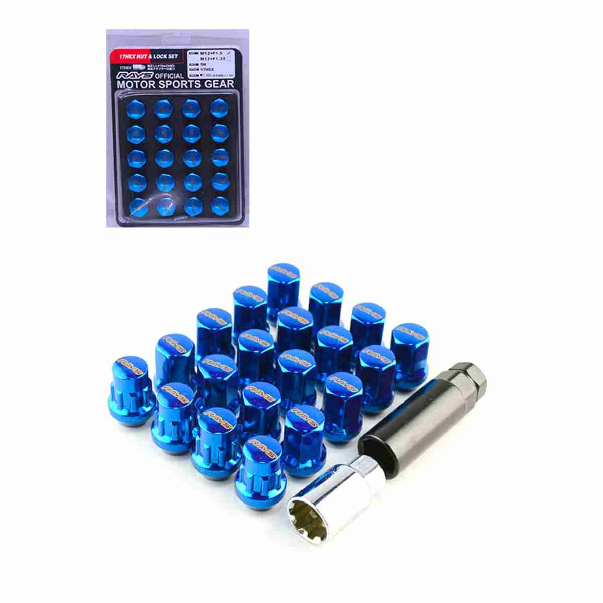 20 Pcs Car Close End Wheel Lock Lug Nuts Rays Aluminum Racing Lug Nuts for Toyota Honda Mitsubishi